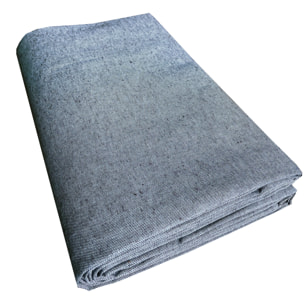 Copriletto copritutto tinto in filo tinta unita blu 100% cotone riciclato