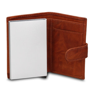 Portafoglio uomo in vera pelle - Modello Bastian Pro - Casual - 6.5 x 10.5 x 2.0 cm