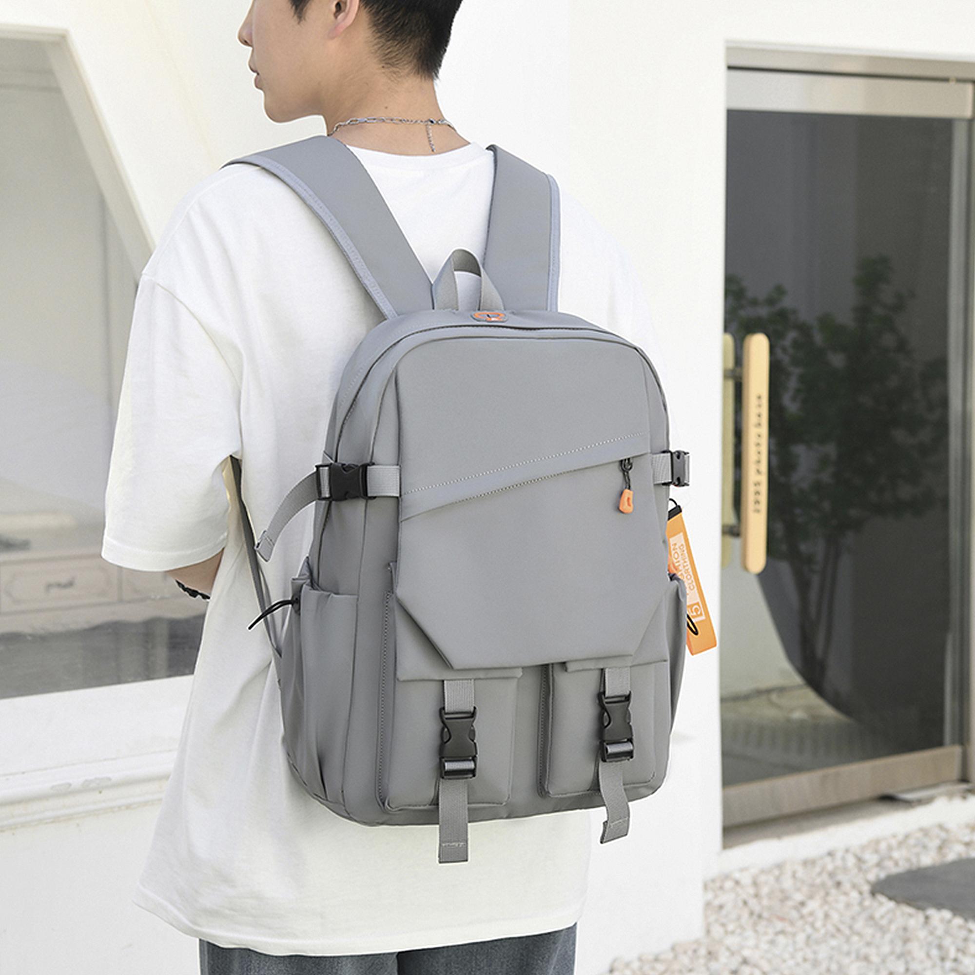 DAM Mochila para Laptop con interfaz de carga USB. 30x15x44 Cm. Color: Gris