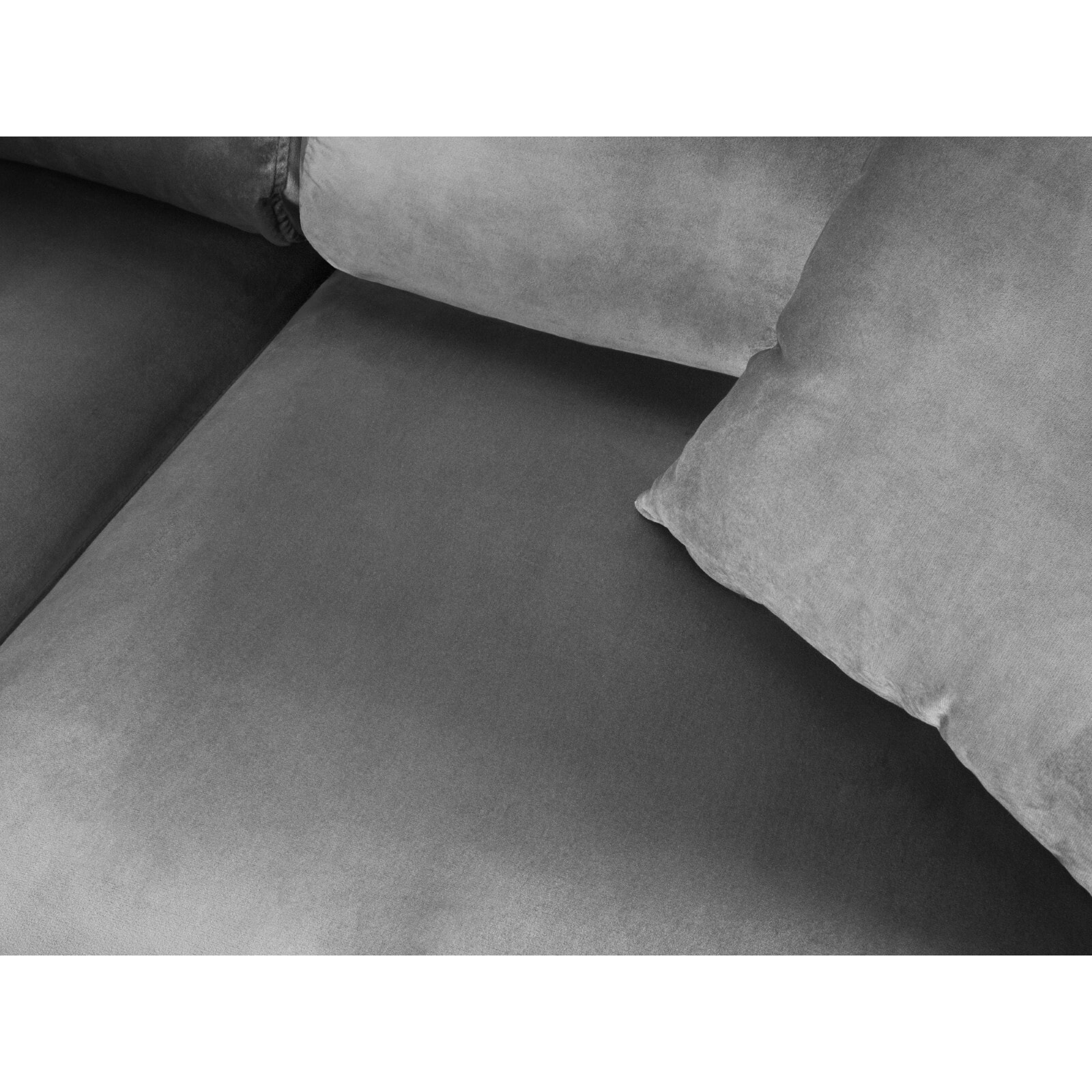 Canapé d'angle gauche convertible avec coffre de rangement "Kyoto" 5 places en velours gris clair