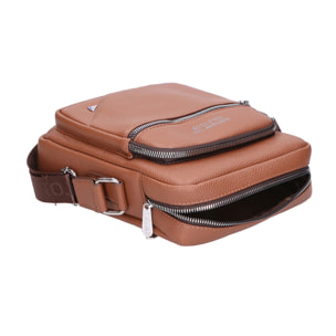 Borsa a tracolla uomo - Modello False - Pelle PU vegana - 20.0 x 24.0 x 5.0 cm