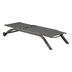 Transat "Jimani" anthracite & graphite 2 roues en aluminium et texaline