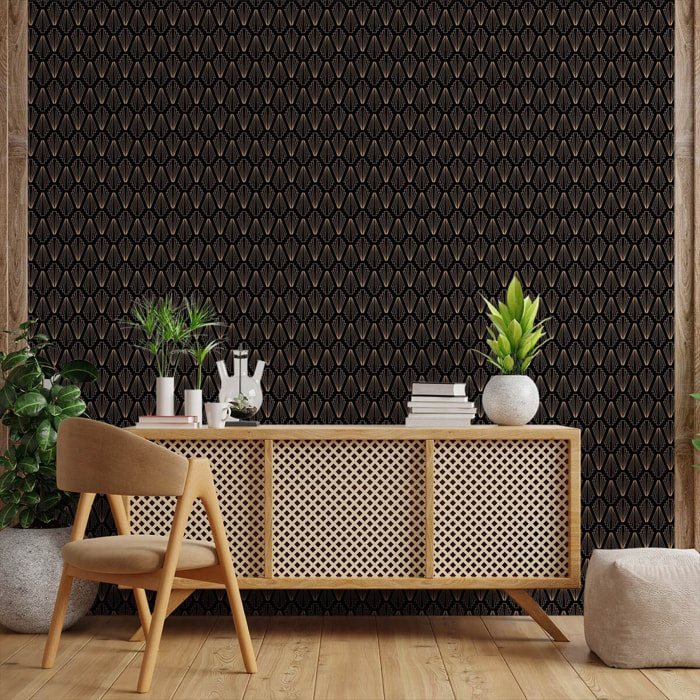 Papier peint, prisme art déco Intissé