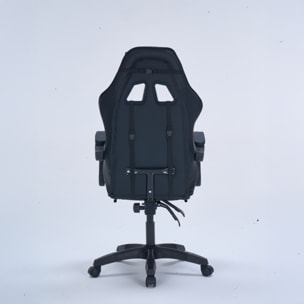 Chaise gaming de bureau ergonomique inclinable noire JOAO