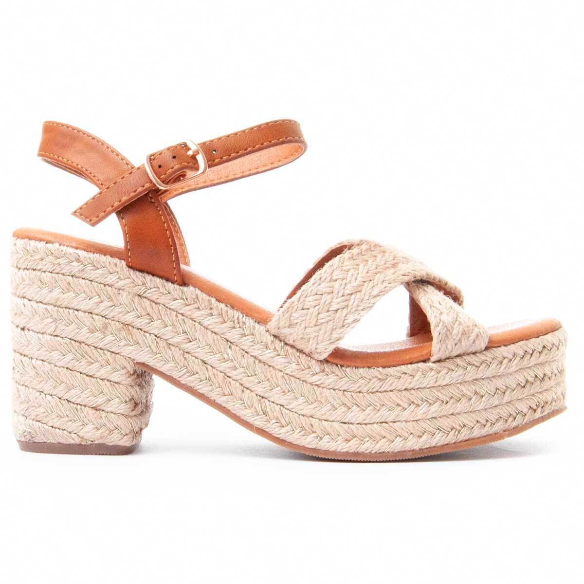 Sandalias de Tacón - Beige - Altura: 6 cm