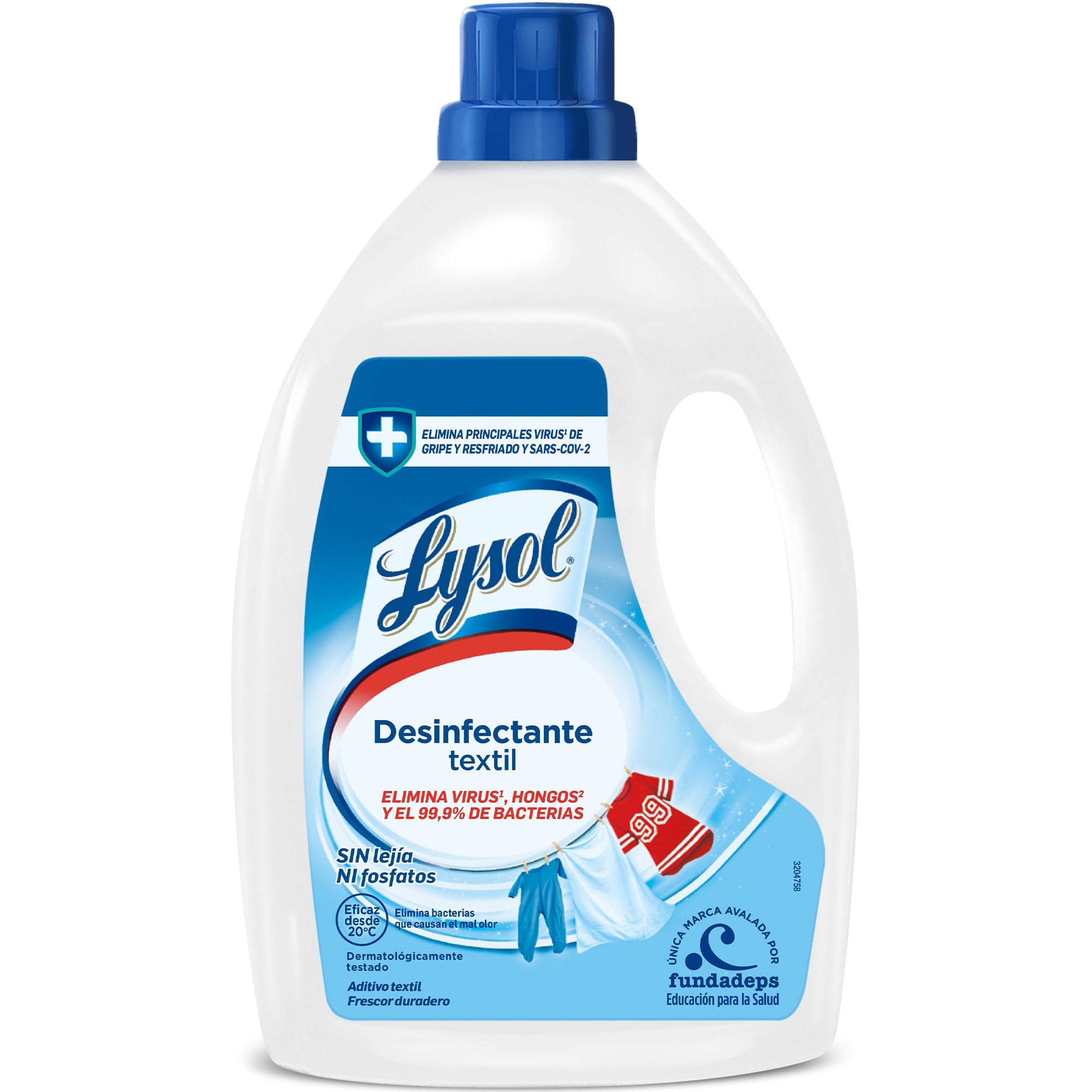 Lysol desinfectante textil, elimina el mal olor de la ropa - 3,6L (3x 1200 ml)