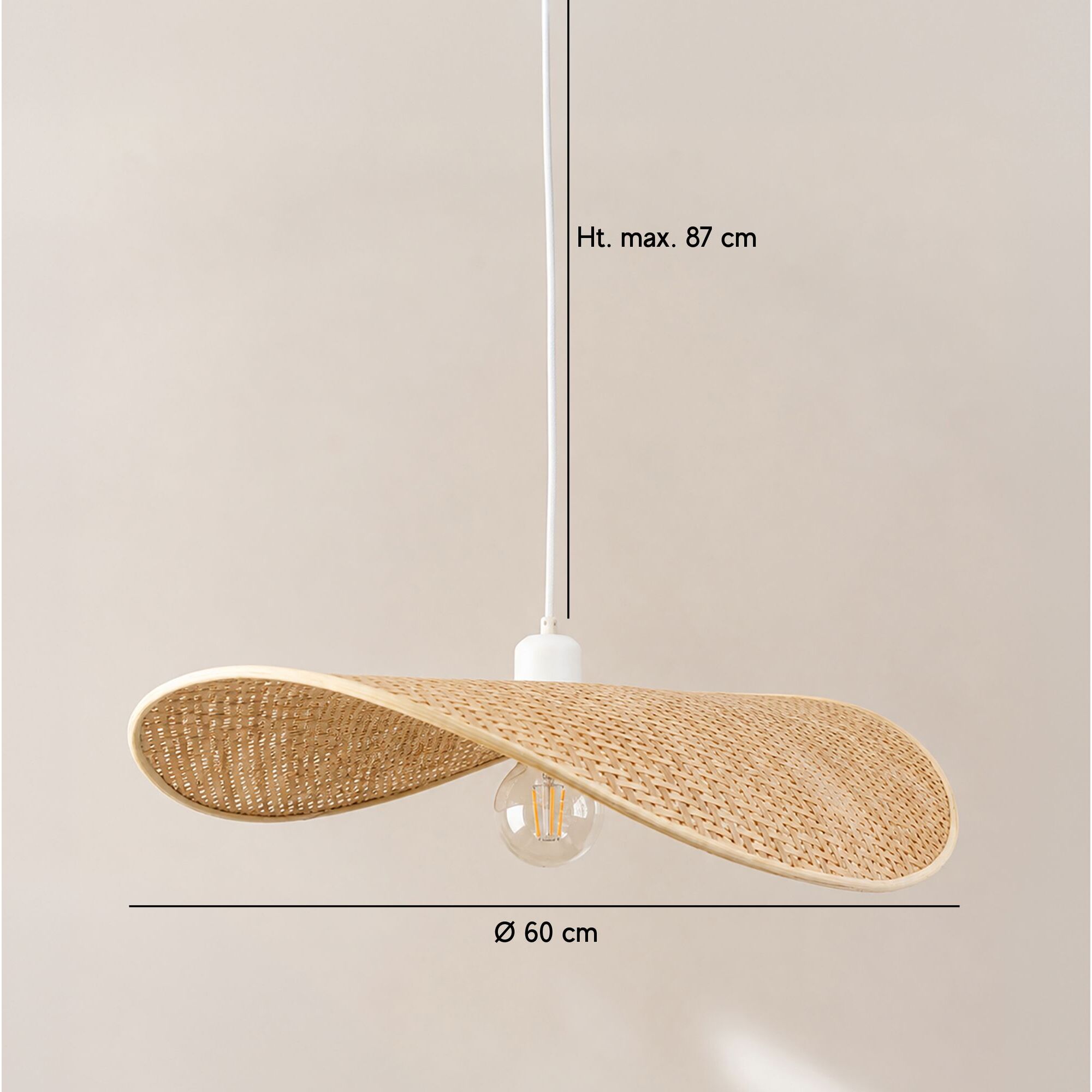 Suspension aérienne en bambou d60cm SOLEA