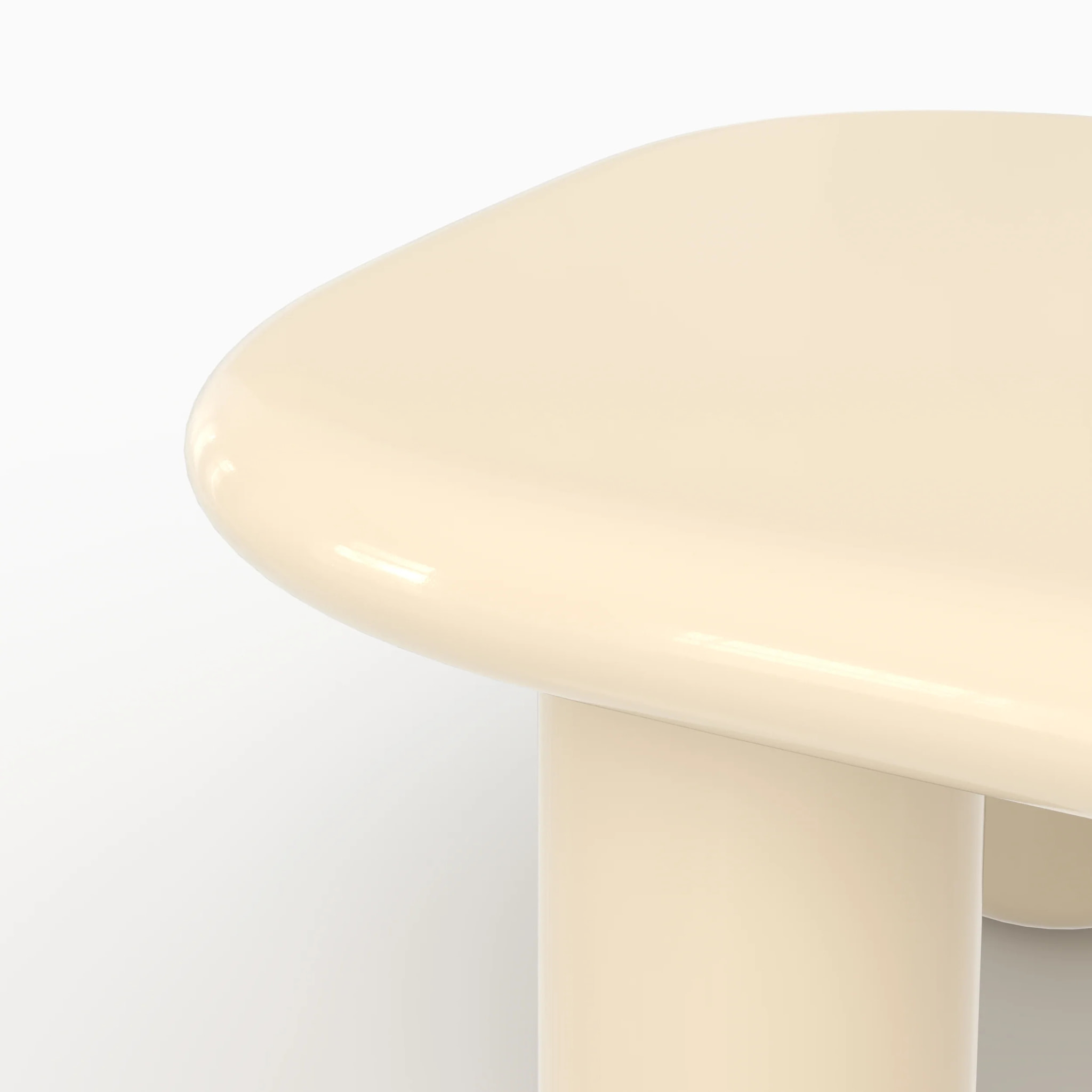 Table basse rectangulaire laquée blanche en MDF - Lolly