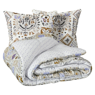 Parure imprimée Khafu bleu 260x240cm