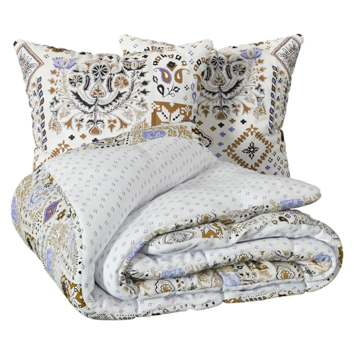 Parure imprimée Khafu bleu 260x240cm