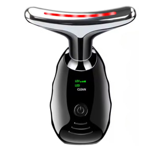 Masajeador antiedad para rostro y cuello – Negro