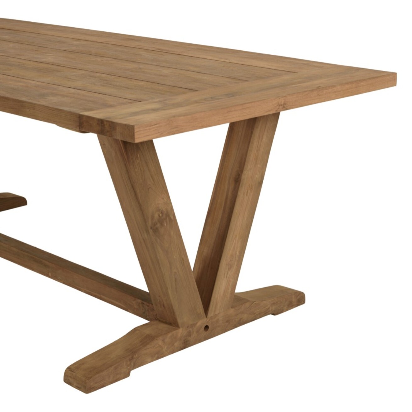 KALLY - Ensemble de jardin (table et chaises) en bois teck recyclé et rotin synth. 6 pers