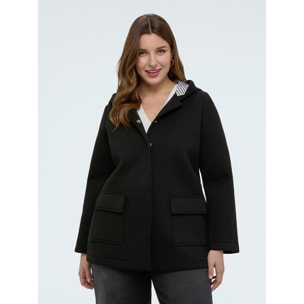 Fiorella Rubino - Chaqueta de neopreno con capucha - Negro