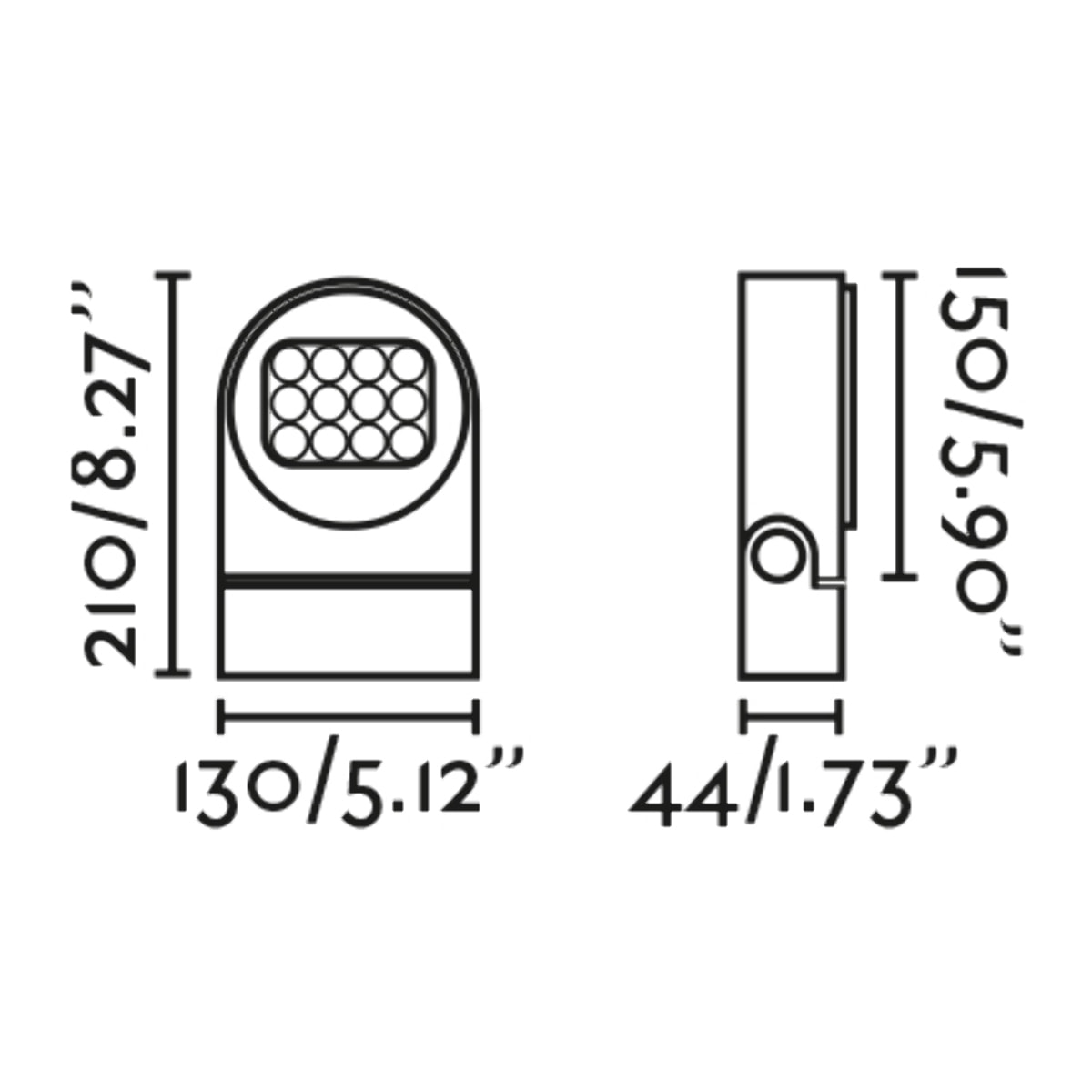 MUUR 210 Lámpara proyector gris oscuro