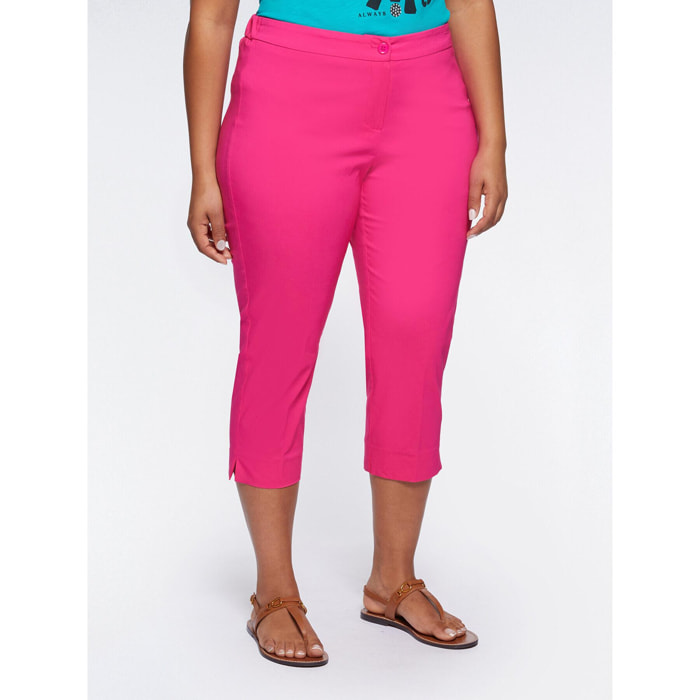 Fiorella Rubino - Pantaloni Capri in tessuto stretch - Fucsia