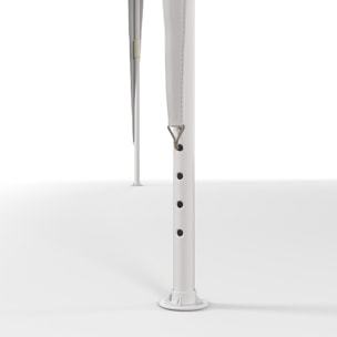 Carpa Desmontable 3x3 m Cenador Pabellón de Jardín con 4 Orificios de Drenaje y Marco de Acero Anti-UV Gazebo para Terraza Patio Exterior Camping Blanco