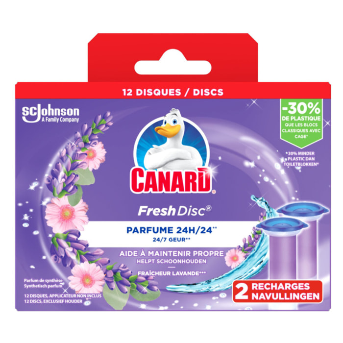 Lot de 10 - Canard Fresh Disc Recharge Lavande