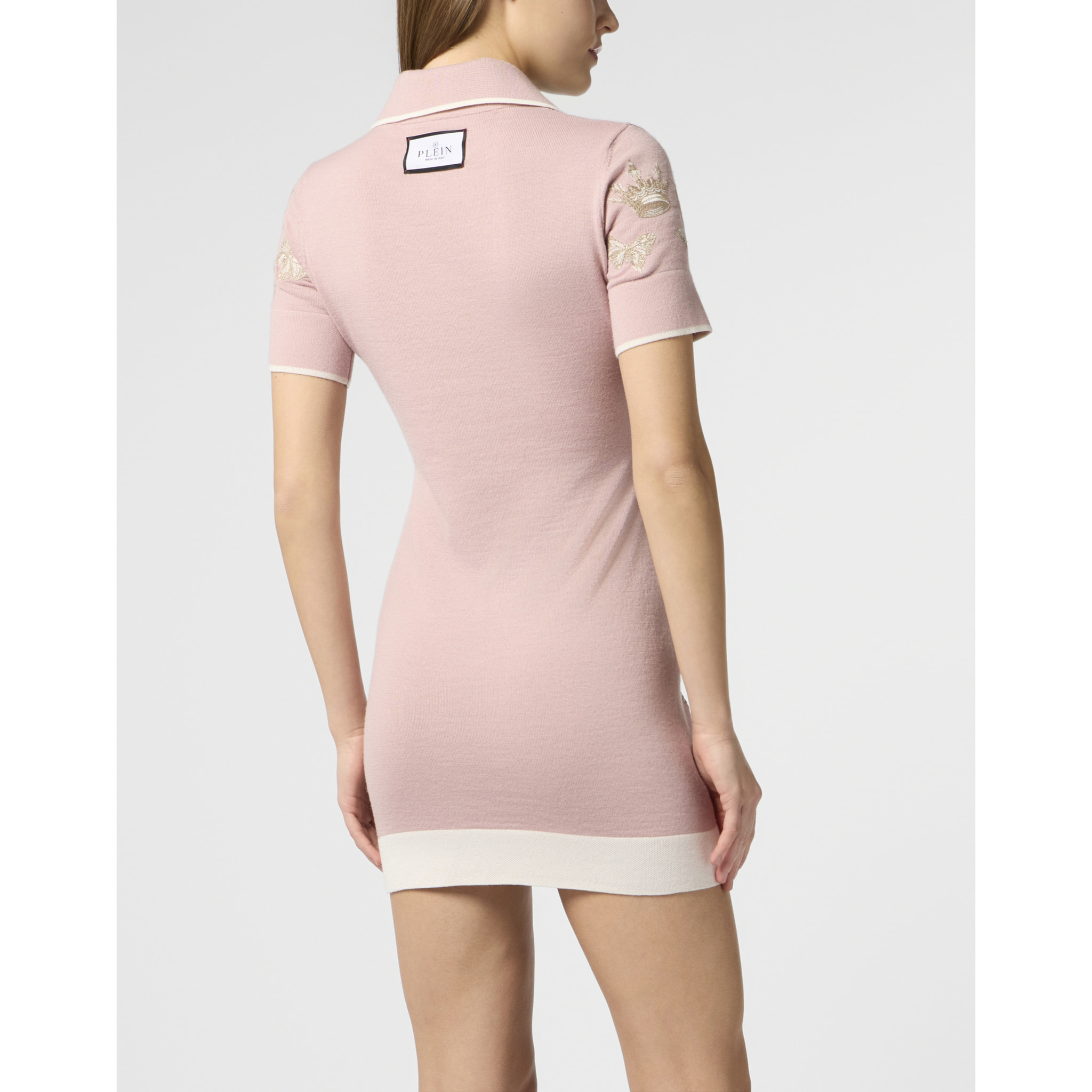 PHILIPP PLEIN Polo Mini Dress Butterfly Tattoo