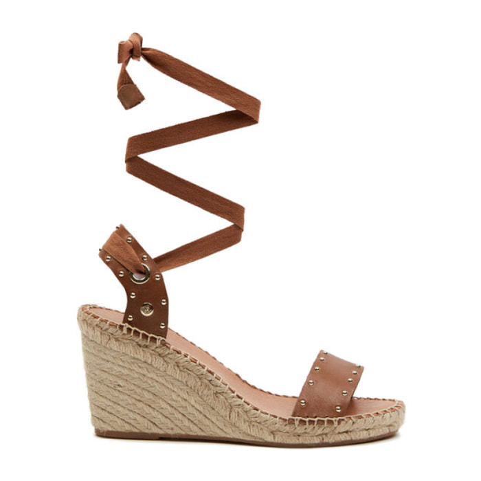 Sandalias de Cuña para Mujer - LA VALETA TINA Cuero