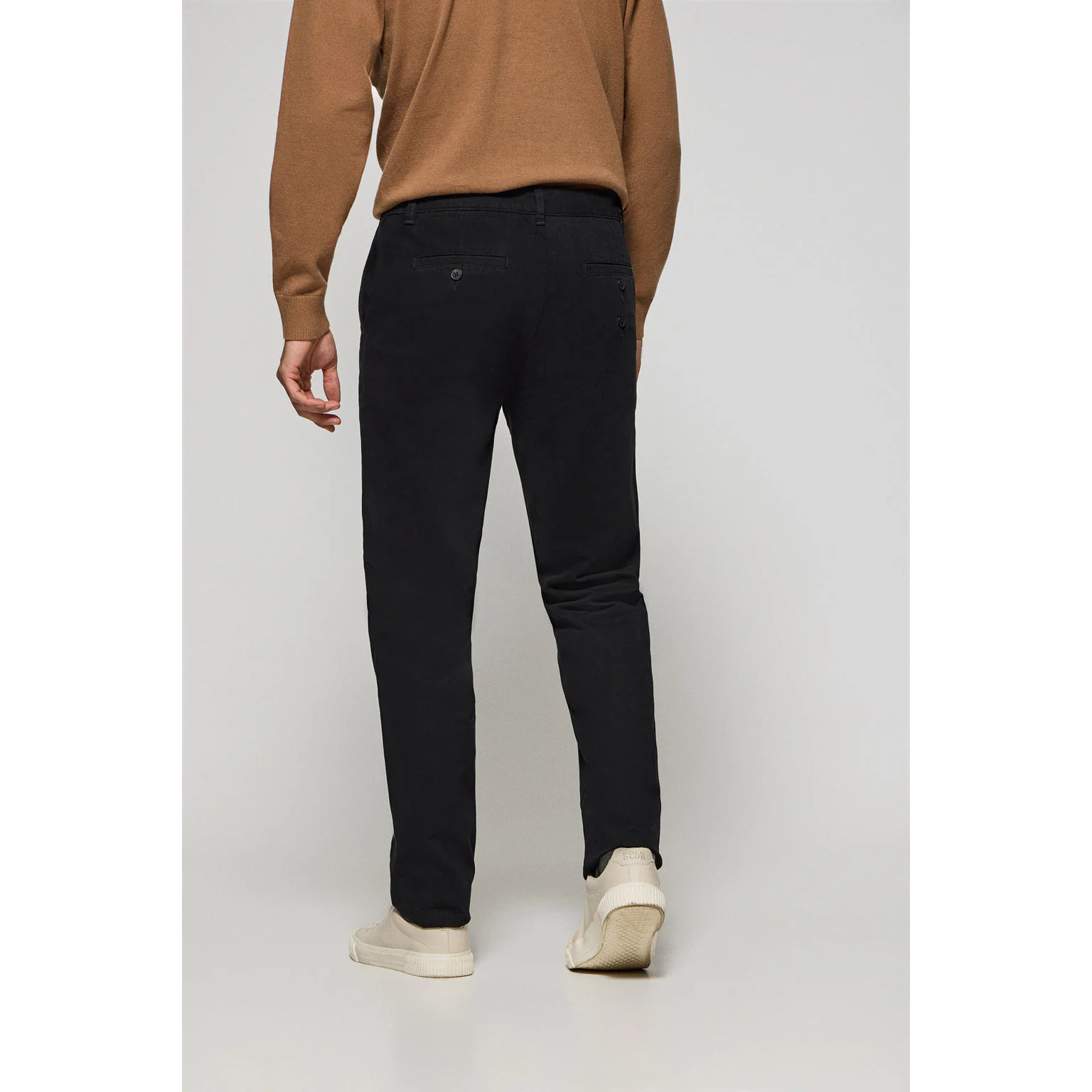 Pantaloni chino Vanya neri con ricamo Polo Club