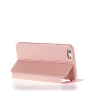 DAM COPRI LIBRO CON FINESTRA CHIUSURA MAGNETICA IP6/6S PLUS 8x1x16 Cm. Colore rosa