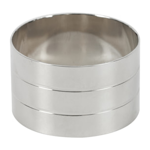 Rond De Serviette Argente X4