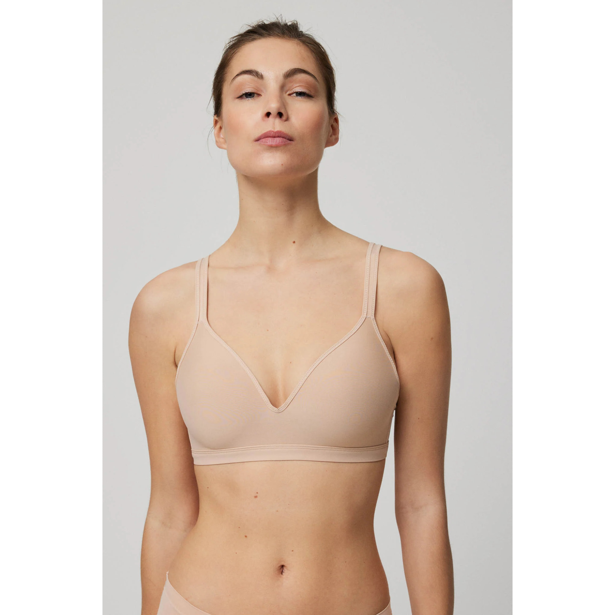 Reggiseno imbottito senza ferretto beige