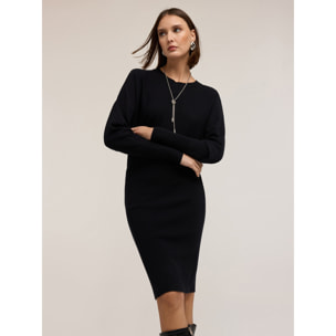 Motivi - Vestito in maglia con maniche kimono - Nero