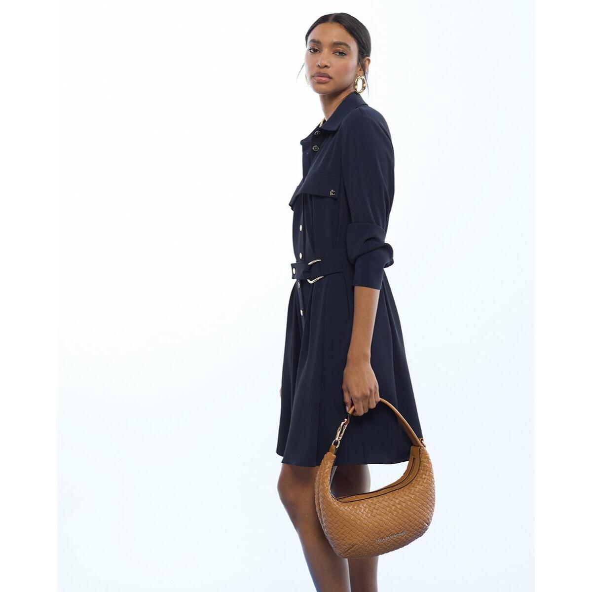 Borsa intrecciata a mezzaluna