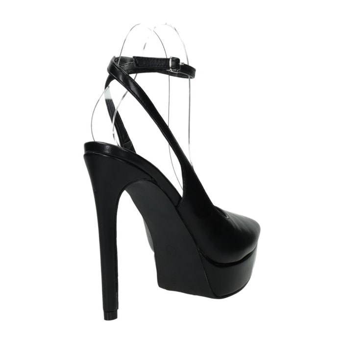 Décolleté sling back Donna Tata Italia Nero