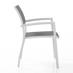 Tomasucci Lot 2 chaises avec accoudoirs intérieur/extérieur NYDRI Blanc