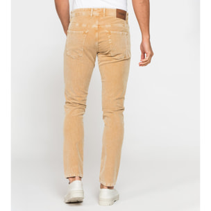 PANTALONE SLIM FIT IN VELLUTO STRETCH TINTURA ACID WASH