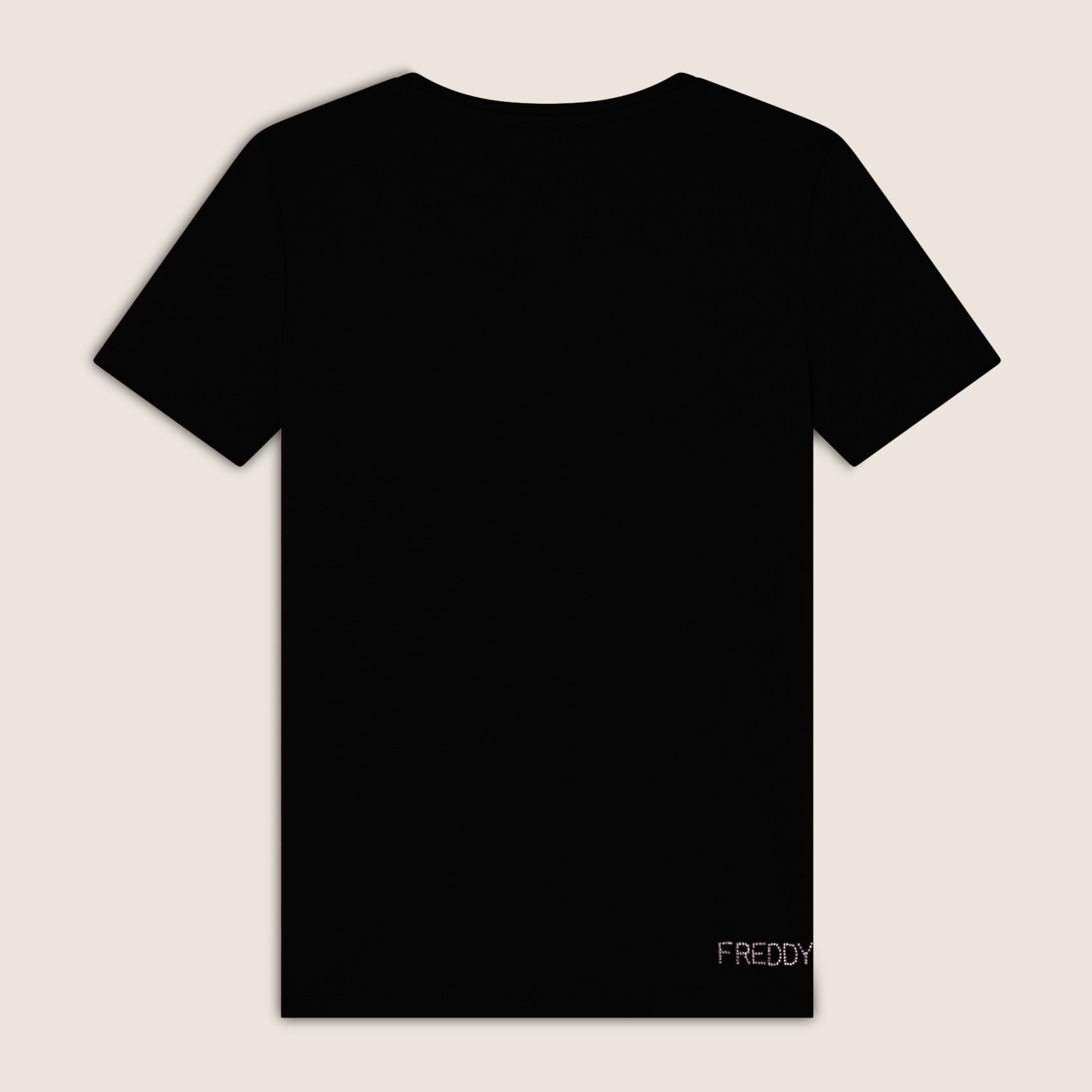 T-Shirt in jersey modal con Logo FY e Dettagli in Strass