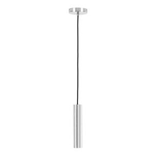 Lampada a sospensione Paris in acciaio argento ø6 cm