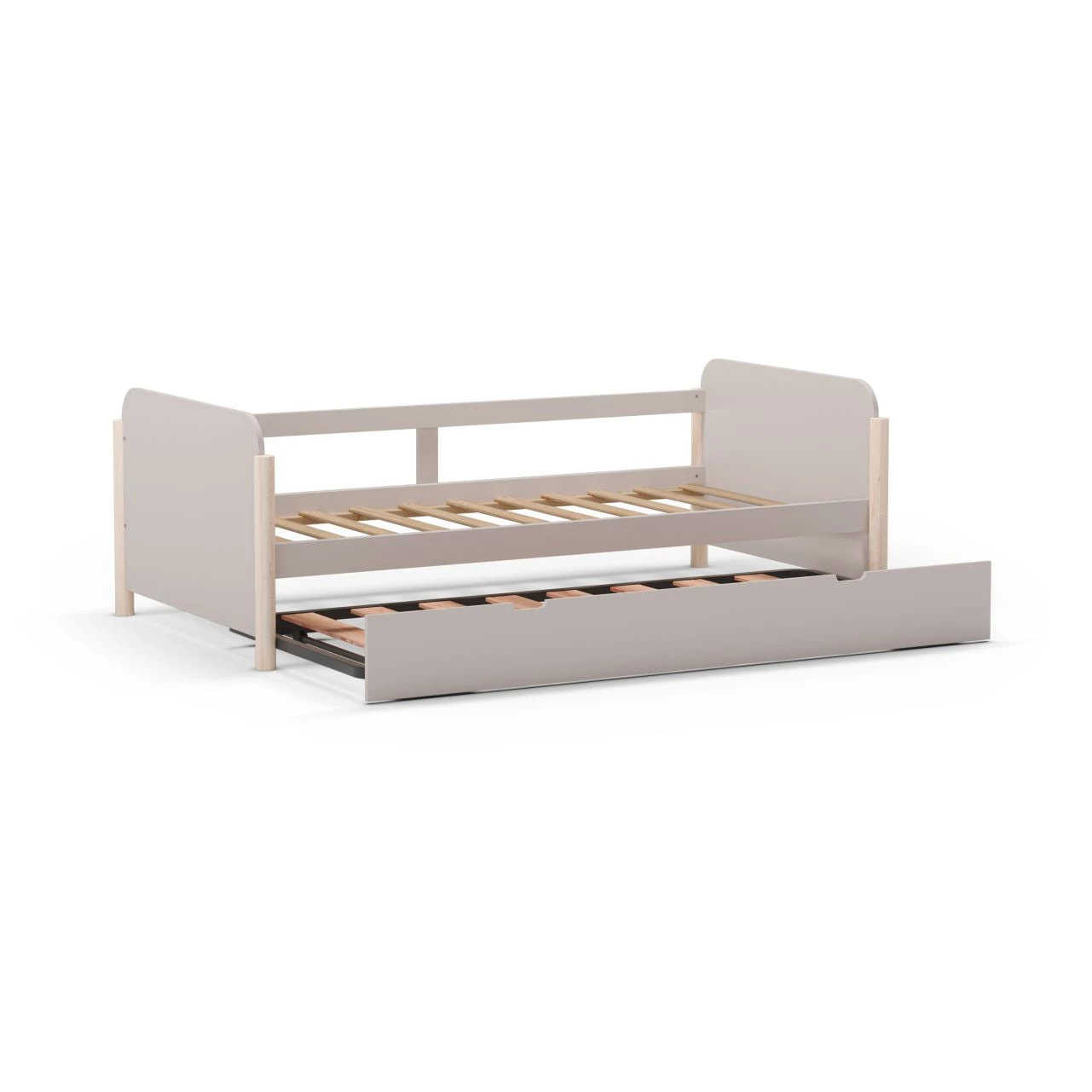 Cama doble juvenil Misty Dawn Beige - Oak Soft
