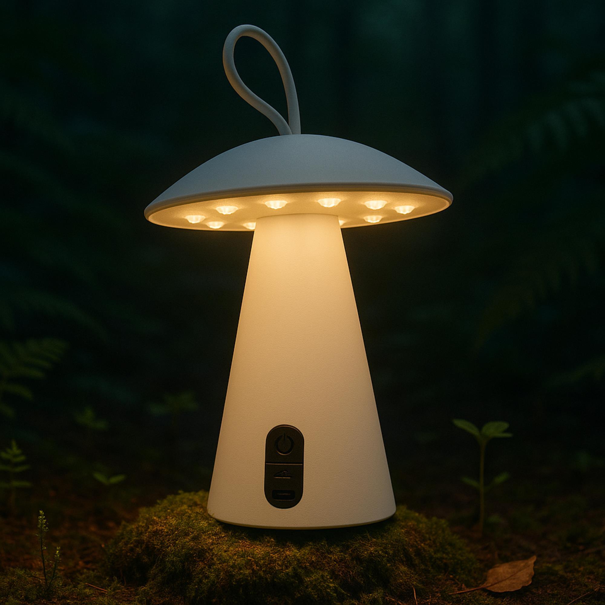 Well Home Lampara sobremesa recargable blanca Ø15x17cm