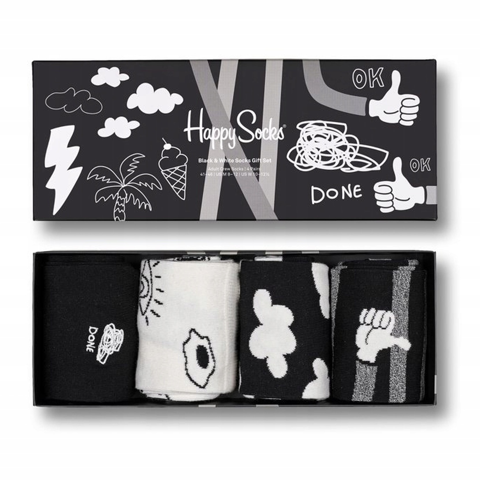 Calcetines 4.pack black talla 36-40