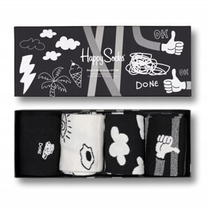 Calcetines 4.pack black talla 36-40