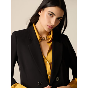 Oltre - Blazer de tejido crepé - Negro