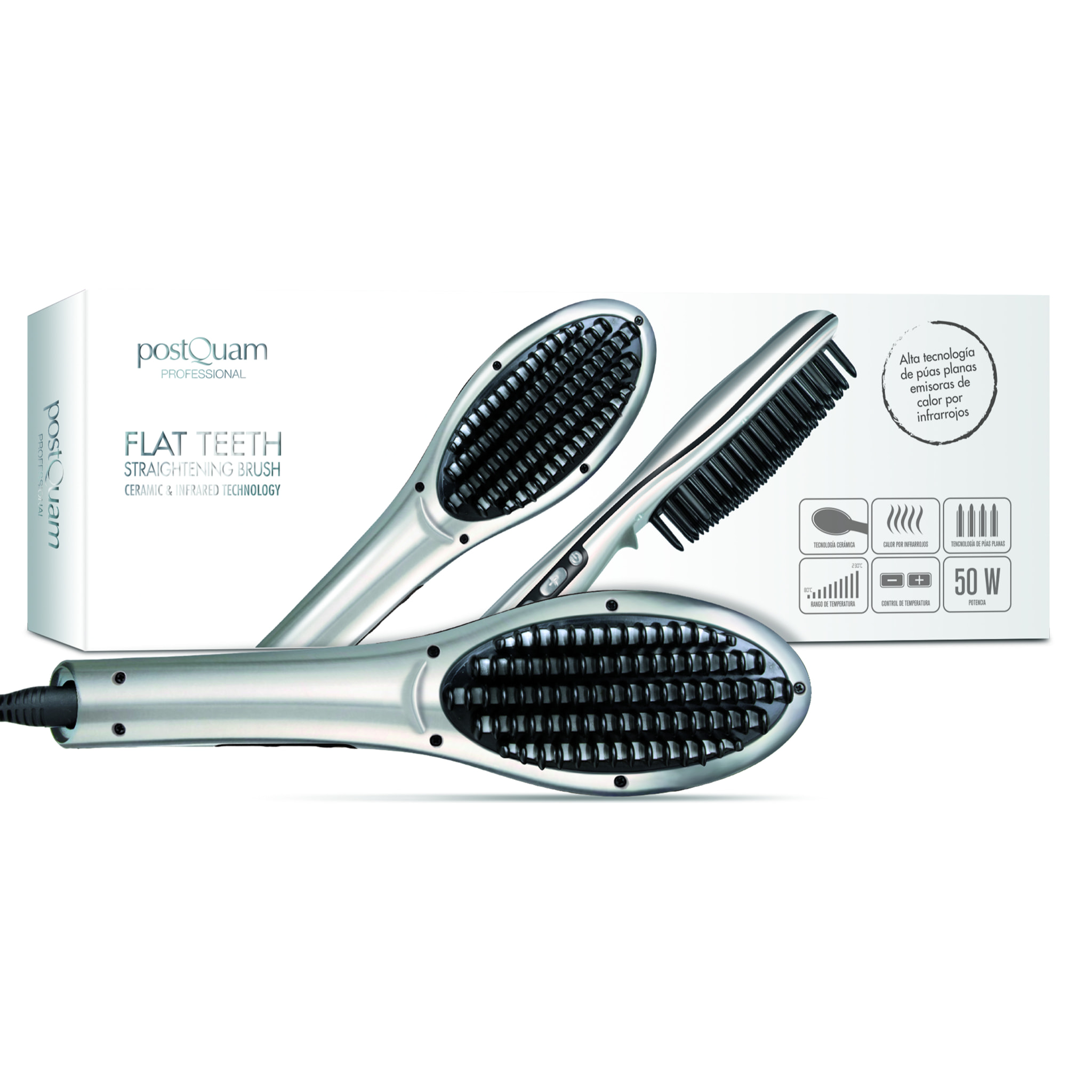 flat teeth brush straightening brush postquam