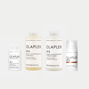OLAPLEX Kit N°3 Hair Perfector + N°4 Bond Maintenance Shampoo + N°5 Bond Maintenance Conditioner + N°6 Bond Smoother