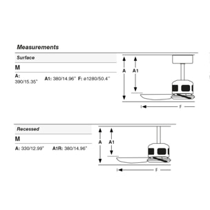 COPPER FAN M Ventilatore a soffitto nero/noce
