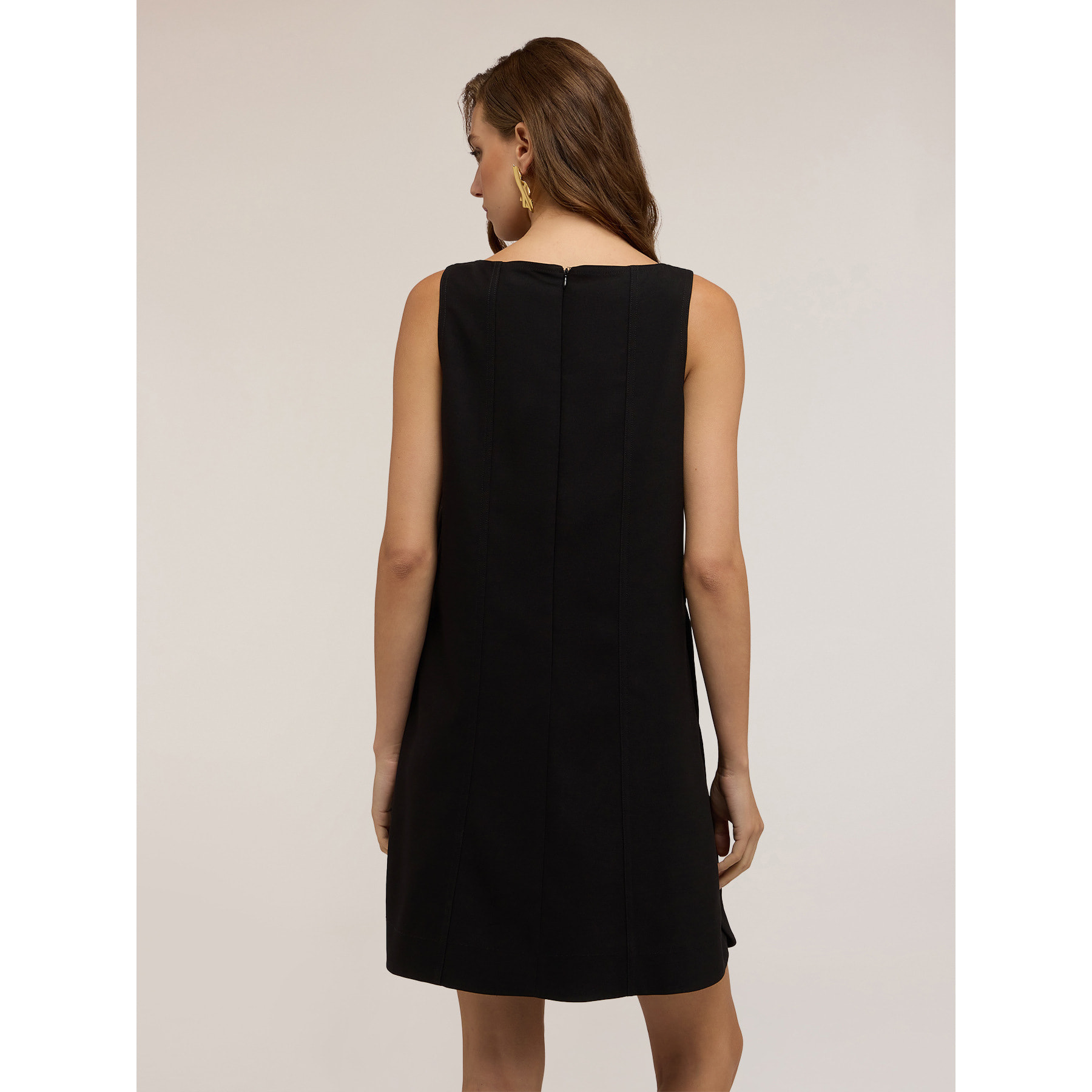 Motivi - Vestito regular con cut-out in crepe - Nero