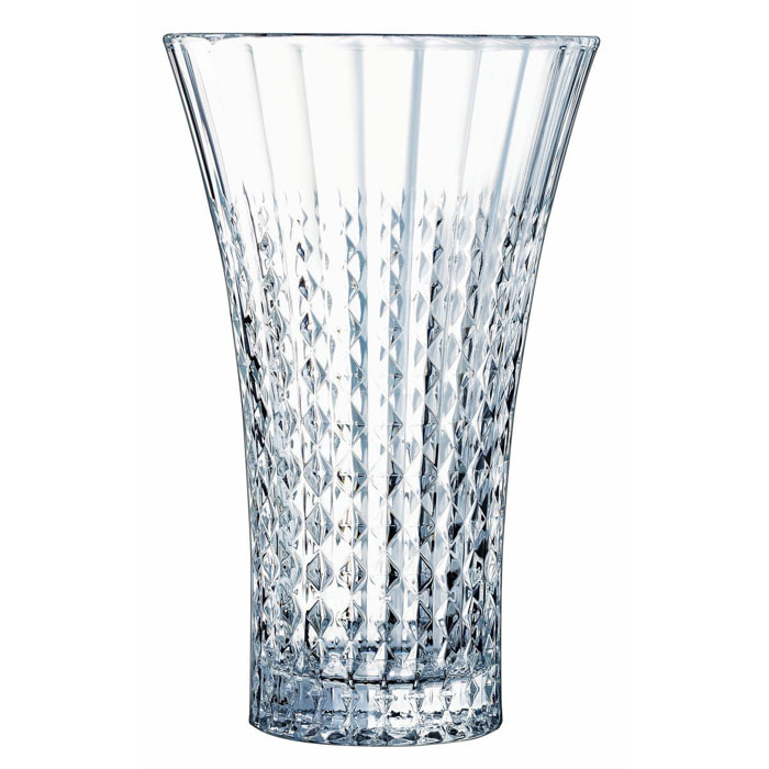 Vase cristal look 27cl Lady Diamond - Cristal d'Arques - Verre ultra transparent au design vintage