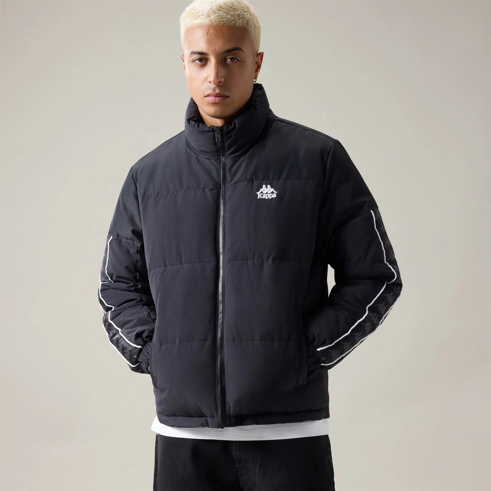 Kappa - Chaquetas Hombre Negro - 222 Banda Onrel