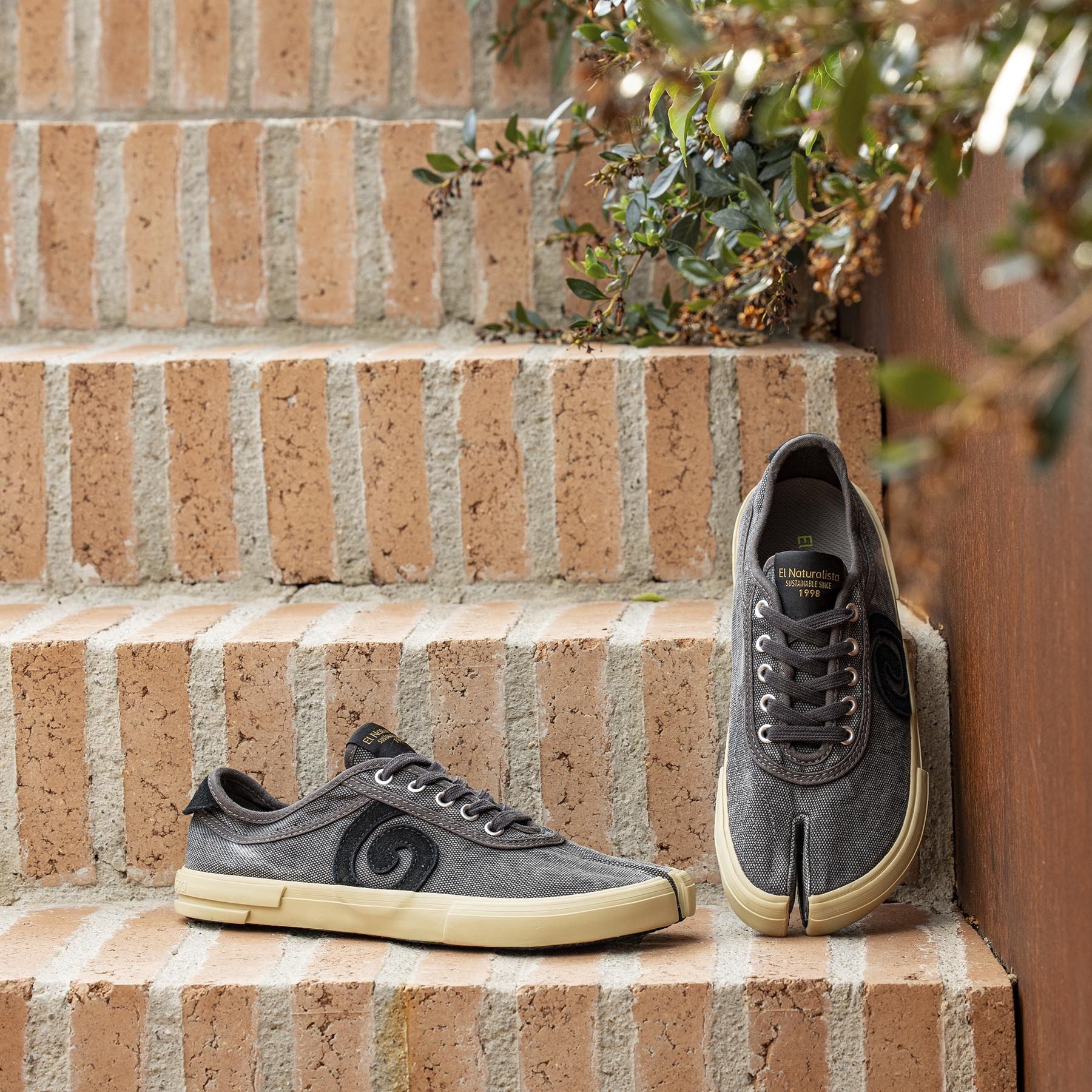 Zapatos N5954 WASHED COTTON BLACK/TEKO color Black