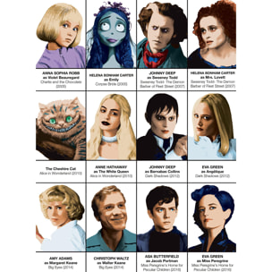 Affiche - Tim Burton characters - Olivier Bourdereau