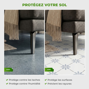 Sticker Sol avec laminat de Protection en Plastique Anti-dérapant | Stickers adhésif Sol - CARREAUX DE CIMENT SOL BIANCA - 1 sticker