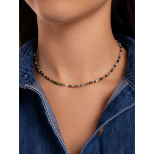 Collar Altea Dots Tourmaline Syra Acero Baño Oro