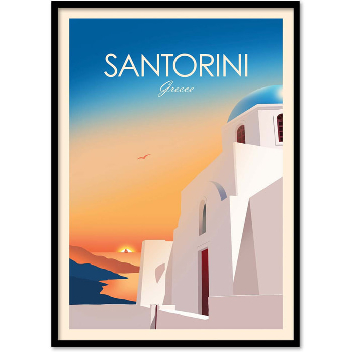 Affiche - Santorini Greece - Studio Inception